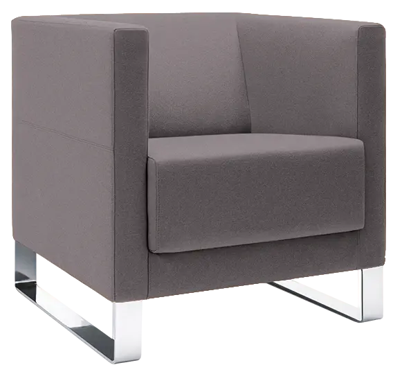 VELA - 1V, křeslo, látka VX EV 14 - látka sv. šedá